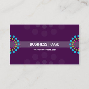 CARTE DE VISITE rétro tache pourpre aqua lime