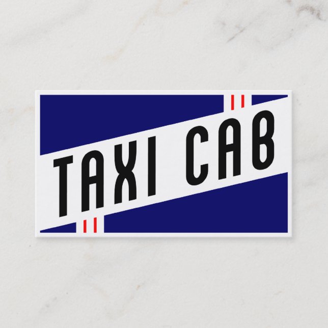 Carte De Visite rétro taxi (Devant)