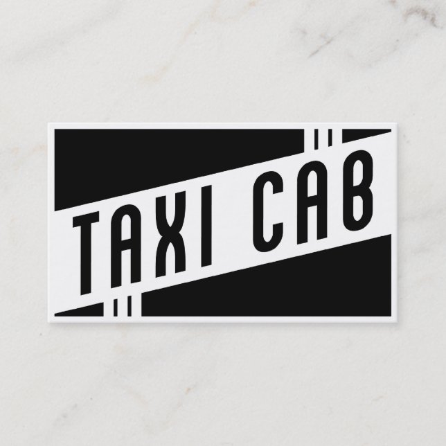 Carte De Visite rétro taxi (Devant)