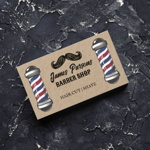 Carte De Visite Retro Vintage Barbershop Hair Styliste Barber Shop