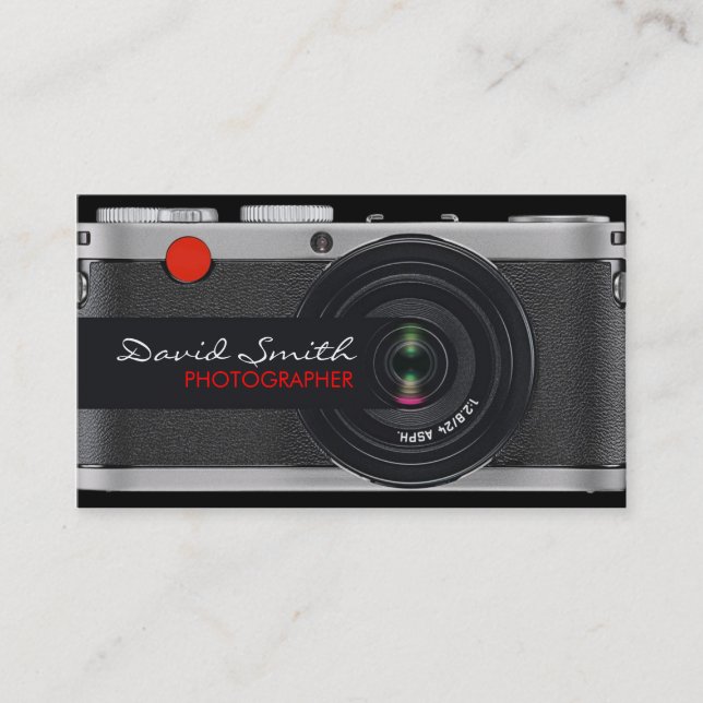 Carte De Visite Rétro Vintage/camera (Devant)