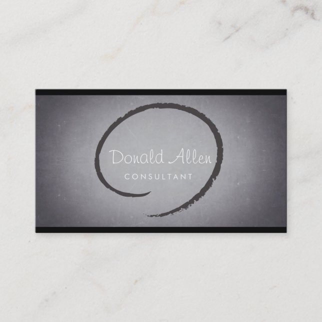 Carte De Visite Rétros courbes de professionnel d'ardoise de (Devant)