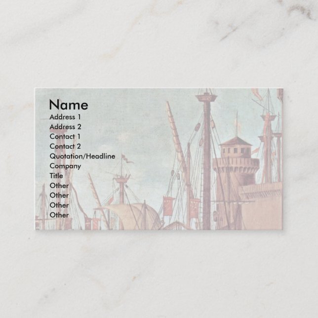 Carte De Visite Réunion du fiancé et du début (Devant)