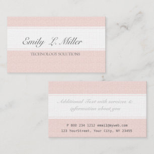 Carte De Visite Rêve blanc rose pour sa plaine élégante