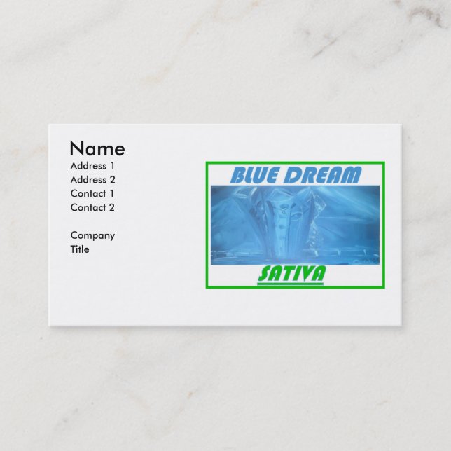 CARTE DE VISITE RÊVE BLEU SATIVA (Devant)