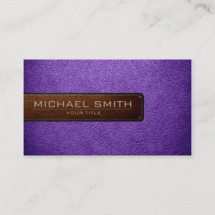 Carte De Visite Revêtement en cuir Améthyste professionnel