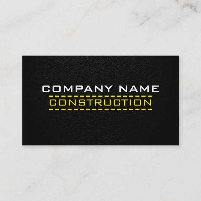 Carte De Visite Revêtement en cuir professionnel de construction (Devant)