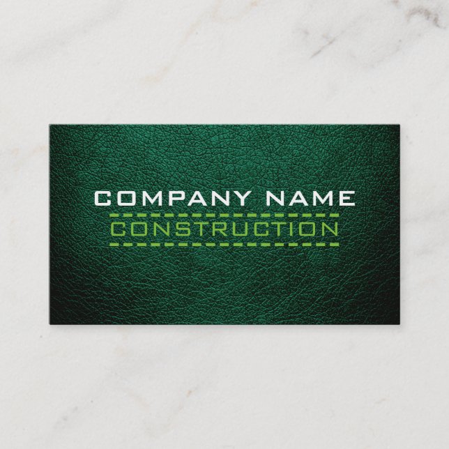 Carte De Visite Revêtement en cuir professionnel de construction # (Devant)