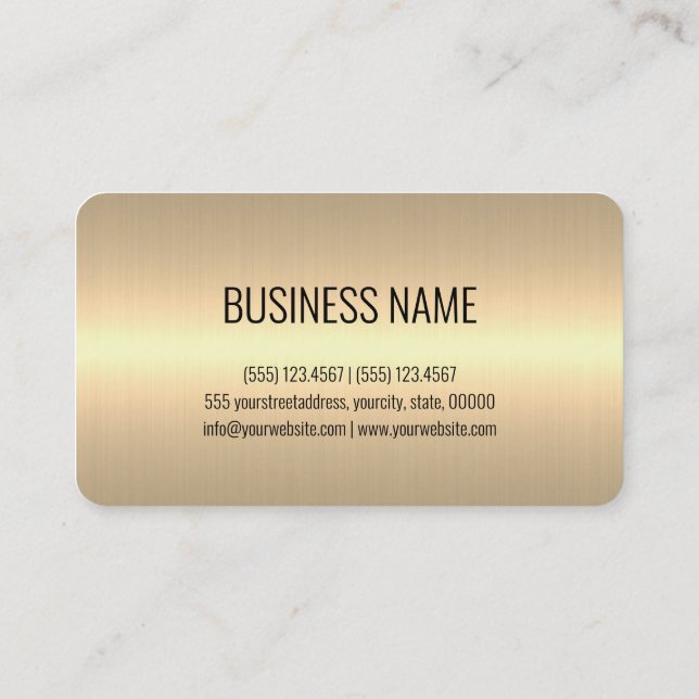 Carte De Visite Revêtement en métal en acier inoxydable cool #4 (Dos)