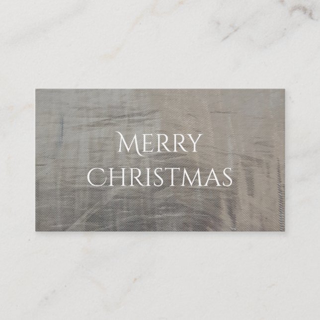 Carte De Visite Revêtement en tissu gris argenté (Devant)