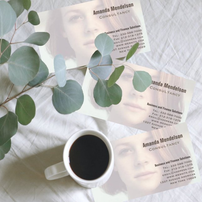 Carte De Visite Revêtement photo minimal moderne (Créateur téléchargé)