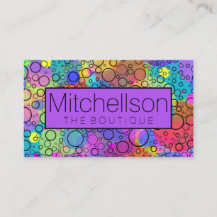 Carte de visite RF Rainbow Bubbles II