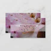 Carte De Visite Rhododendron rose du rhododendron | Rosa (Devant / Derrière)