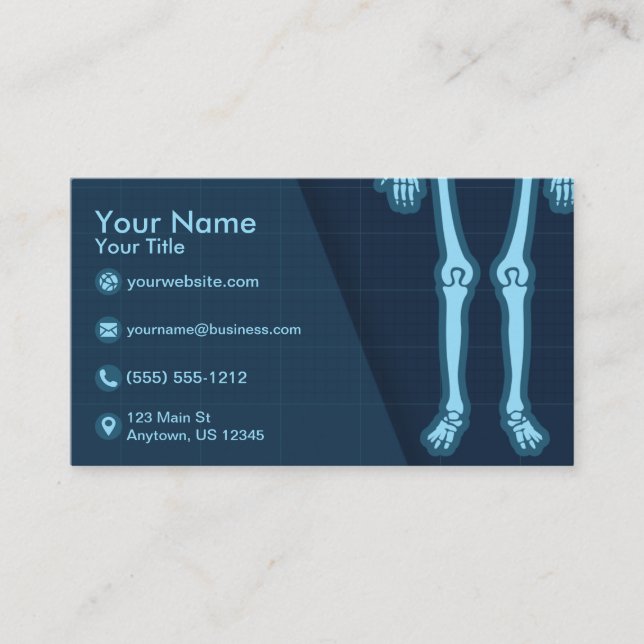 Carte De Visite Rhumatologue orthopédique de technicien de rayon X (Devant)