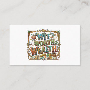 Carte De Visite Richesse de l'esprit – Typographie de citation ast