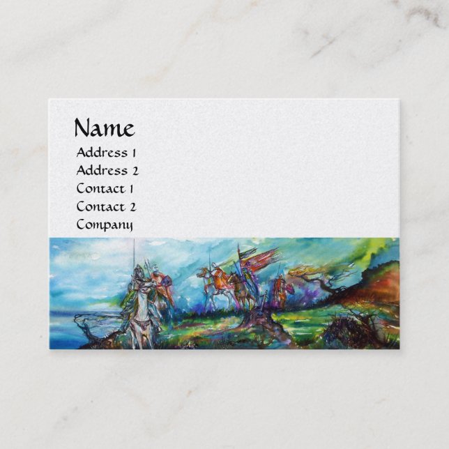 Carte De Visite RIDERS DANS LA TEMPÊTE or métal (Devant)