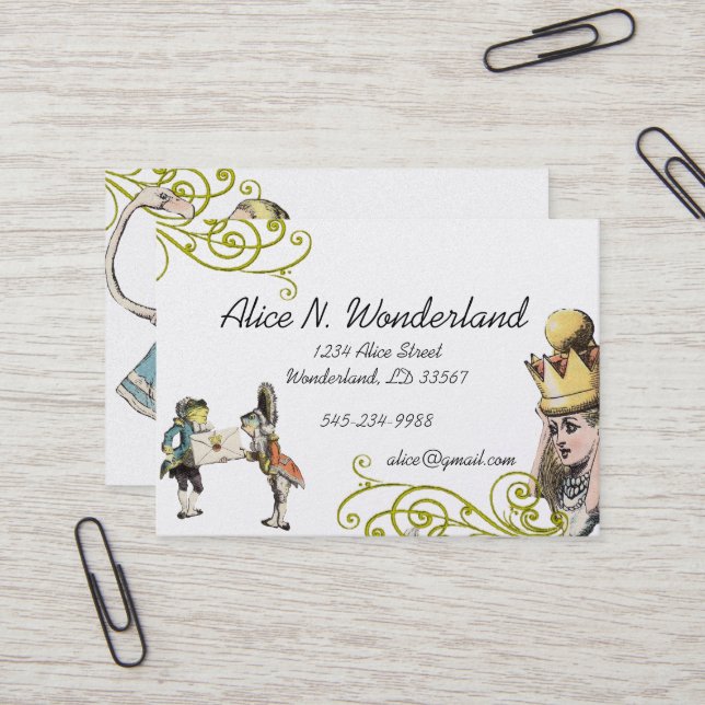 Carte De Visite Rilalisation de l'illustration Vintage Grenouille (Devant/Arrière en situation)