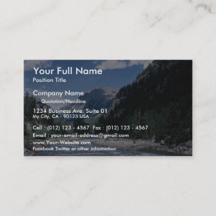 Carte De Visite Rio de Animas dans les montagnes de San Juan, le