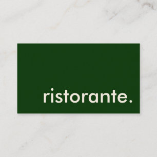 Carte De Visite ristorante.
