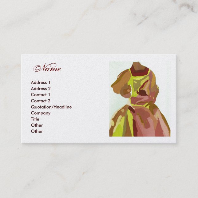Carte De Visite Robe Brown d'or "de couturier" (Devant)