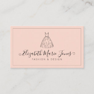 Carte De Visite Robe Mannequin rose vif minimaliste Mini Script de