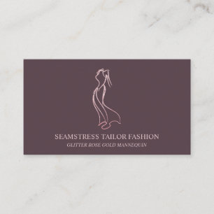 Carte De Visite Robe Rose or Seamstress Tailor mariage