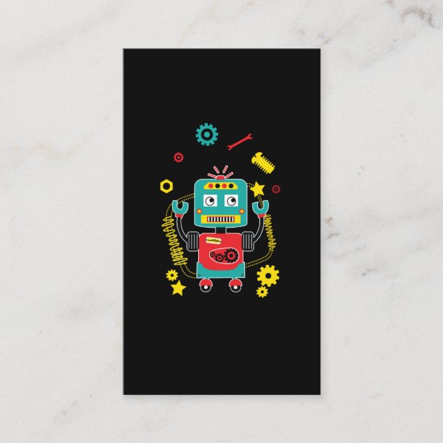 Carte De Visite Robot amusant Outils de Jonglage Robots (Devant)