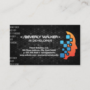 Carte De Visite Robotique des technologies humaines Intelligence