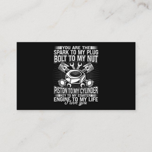 Carte De Visite Robt Mécanique De Voiture À Mon Piston De Nut À Mo (Devant)