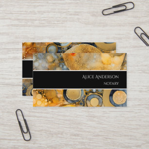 Carte De Visite Roche d'or fossile abstrait de luxe élégant unique
