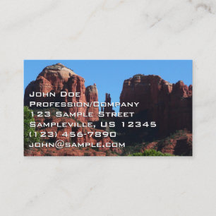 Carte De Visite Rocher de la cathédrale dans le monument de Sedona