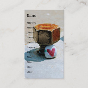 Carte De Visite Rocher du Coeur caché et boulon rouillé