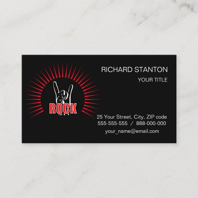 Carte De Visite Rock (Devant)