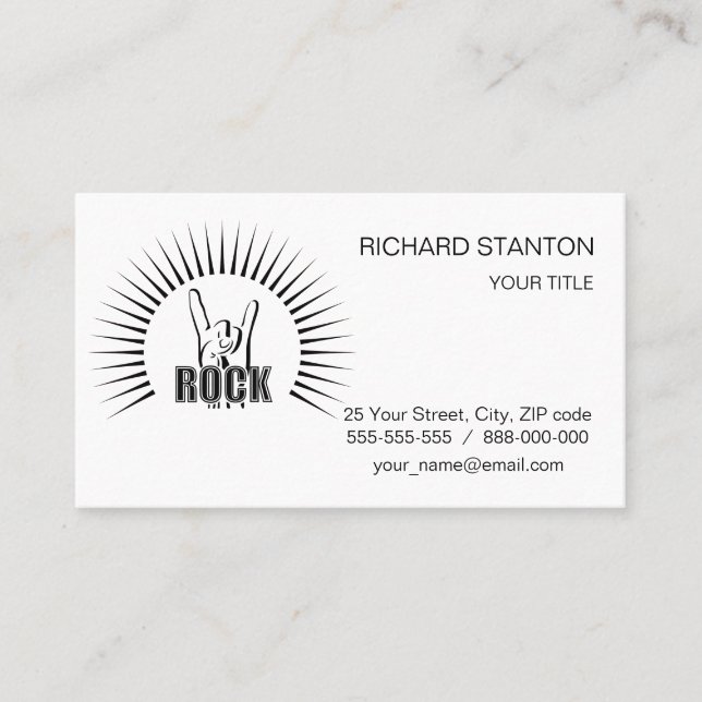 Carte De Visite Rock (Devant)