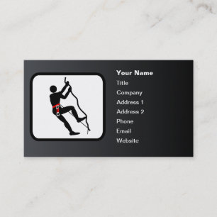 Carte De Visite Rock Climber Logo personnalisable Noir