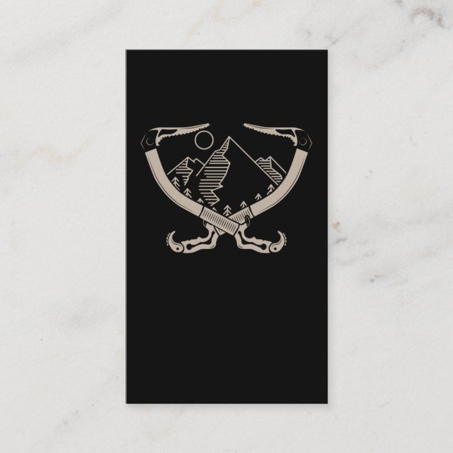 Carte De Visite Rock Escalade Retro Mountain Climber (Devant)