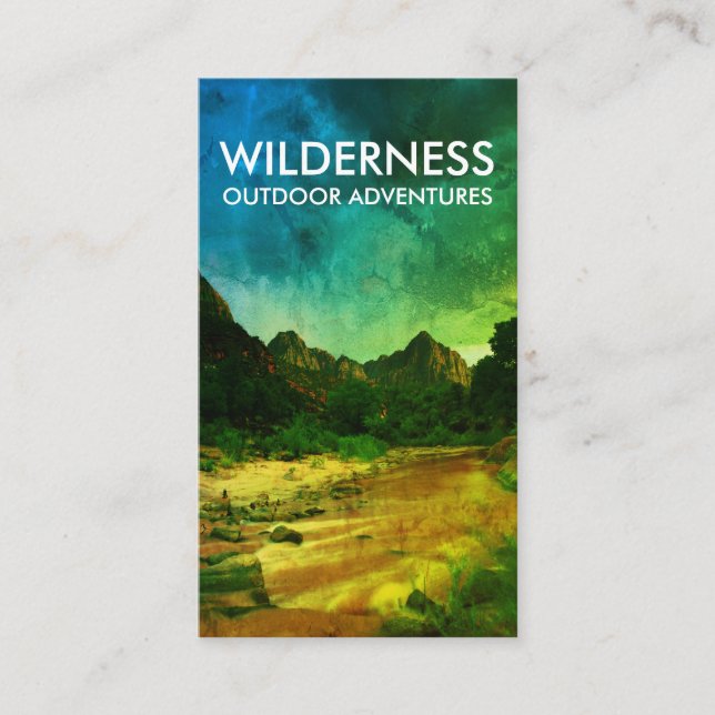 Carte De Visite Rock Face Cliffs Wilderness Guide (Devant)