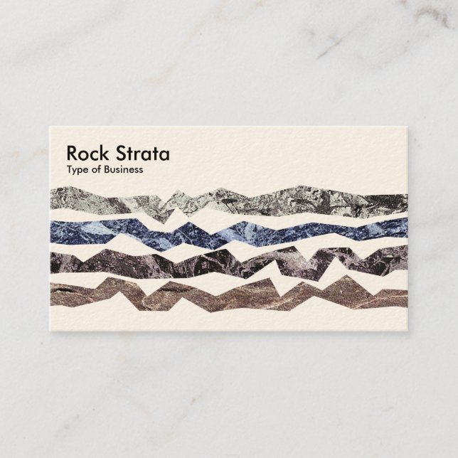Carte De Visite Rock Strata - Crème (Devant)