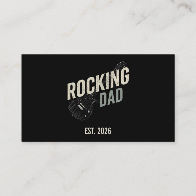 Carte de visite Rocking Dad Vintage Guitar (Devant)