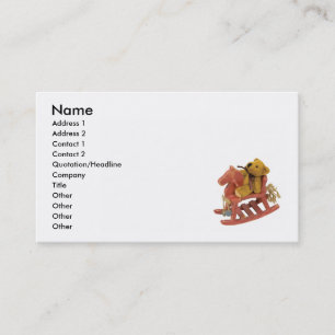 Carte De Visite RockingHorseTeddy, nom, adresse 1, adresse 2,…