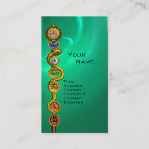 CARTE DE VISITE RODE D'ASCLEPIUS, 7 CHAKRAS, YOGA, ÉNERGIE SPIRITU