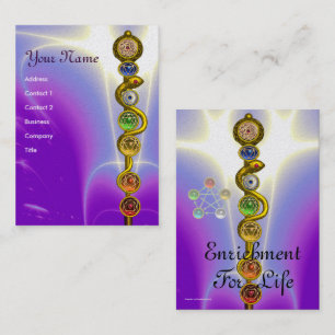 CARTE DE VISITE RODE D'ASCLEPIUS, 7 CHAKRAS, YOGA, ÉNERGIE SPIRITU