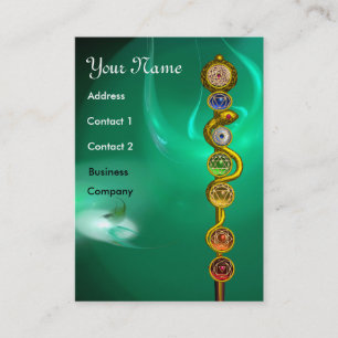 CARTE DE VISITE RODE D'ASCLEPIUS, 7 CHAKRAS, YOGA, ÉNERGIE SPIRITU