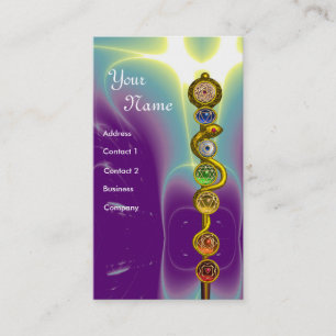 CARTE DE VISITE RODE D'ASCLEPIUS, 7 CHAKRAS, YOGA, ÉNERGIE SPIRITU