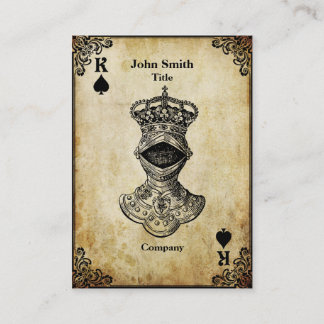Carte De Visite Roi grunge des pelles
