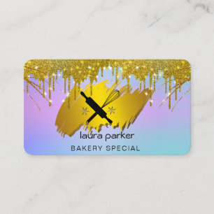 Carte De Visite Rolling Pin Whisk Boulangerie Pâtisserie Restaurat