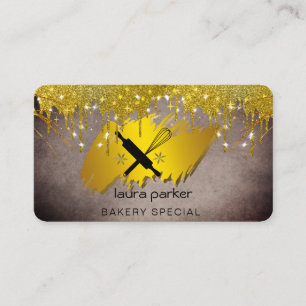 Carte De Visite Rolling Pin Whisk Boulangerie Pâtisserie Restaurat