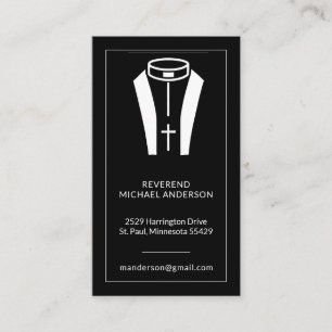 Carte De Visite Roman Coller Prêtre Ministre Christian Clergy