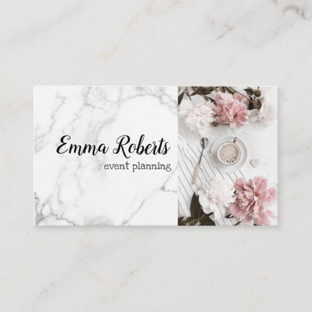 Carte De Visite Romantic Pink Old Rose Rustic Bussines Card (Devant)