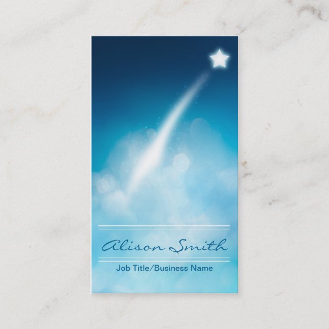Carte De Visite Romantic Shooting star business card (Devant)
